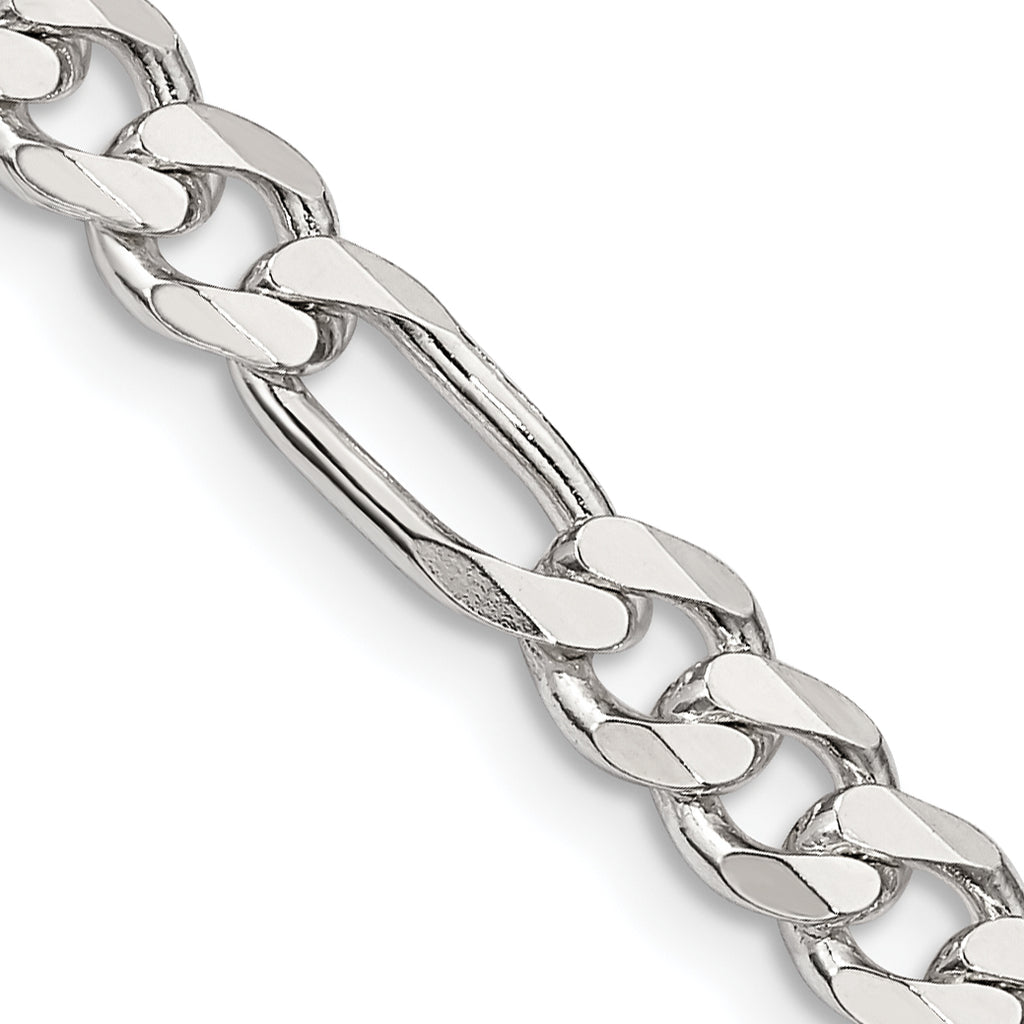 Sterling Silver Figaro Chain Necklace 5.5mm