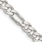 Sterling Silver Figaro Chain Necklace 5.5mm