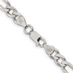 Sterling Silver Figaro Chain Necklace 6.75mm