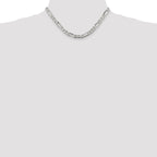 Sterling Silver Figaro Chain Necklace 6.75mm
