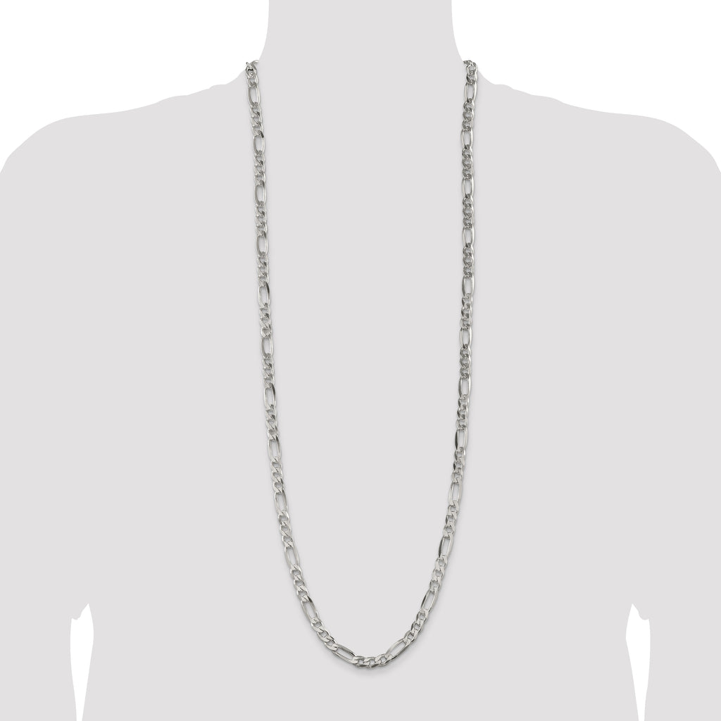 Sterling Silver 6.75mm Figaro Chain