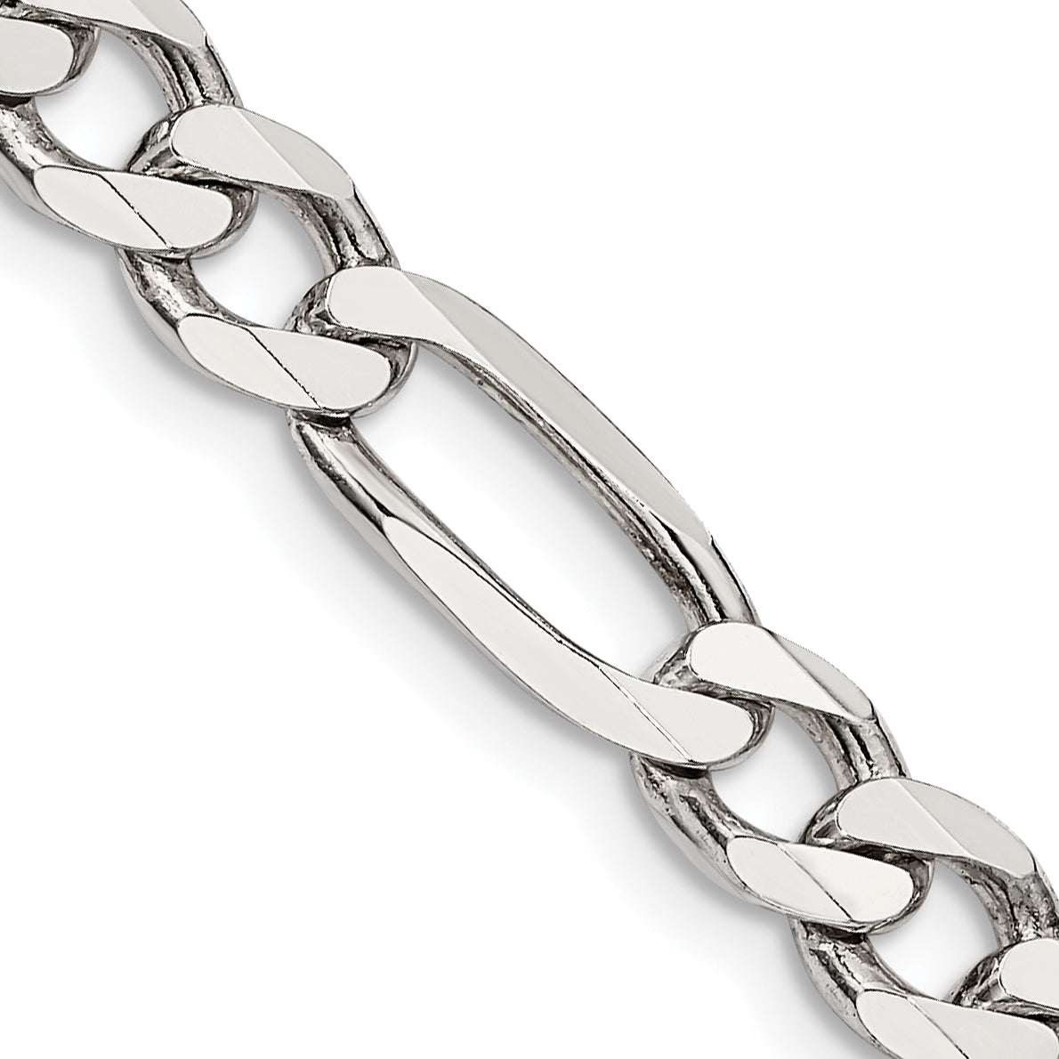 Sterling Silver Figaro Chain Necklace 6.75mm Main image