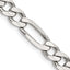 Sterling Silver Figaro Chain Necklace 6.75mm