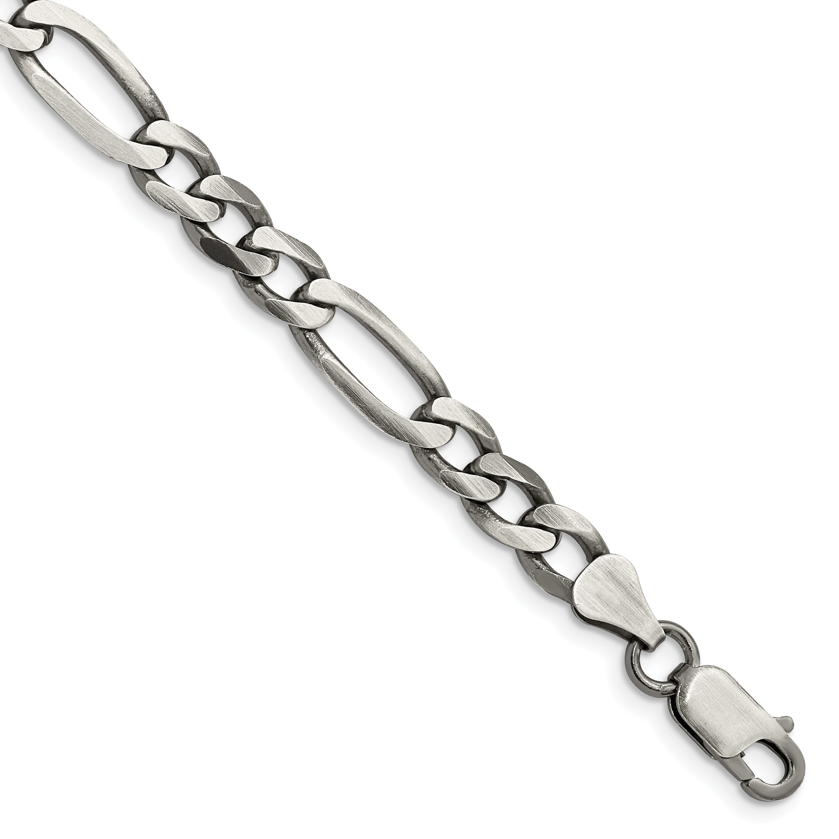 Sterling Silver Antiqued 6.5mm Figaro Chain Main image