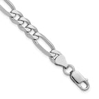 Sterling Silver Rhodium-Plated Figaro Chain Necklace 6.5mm