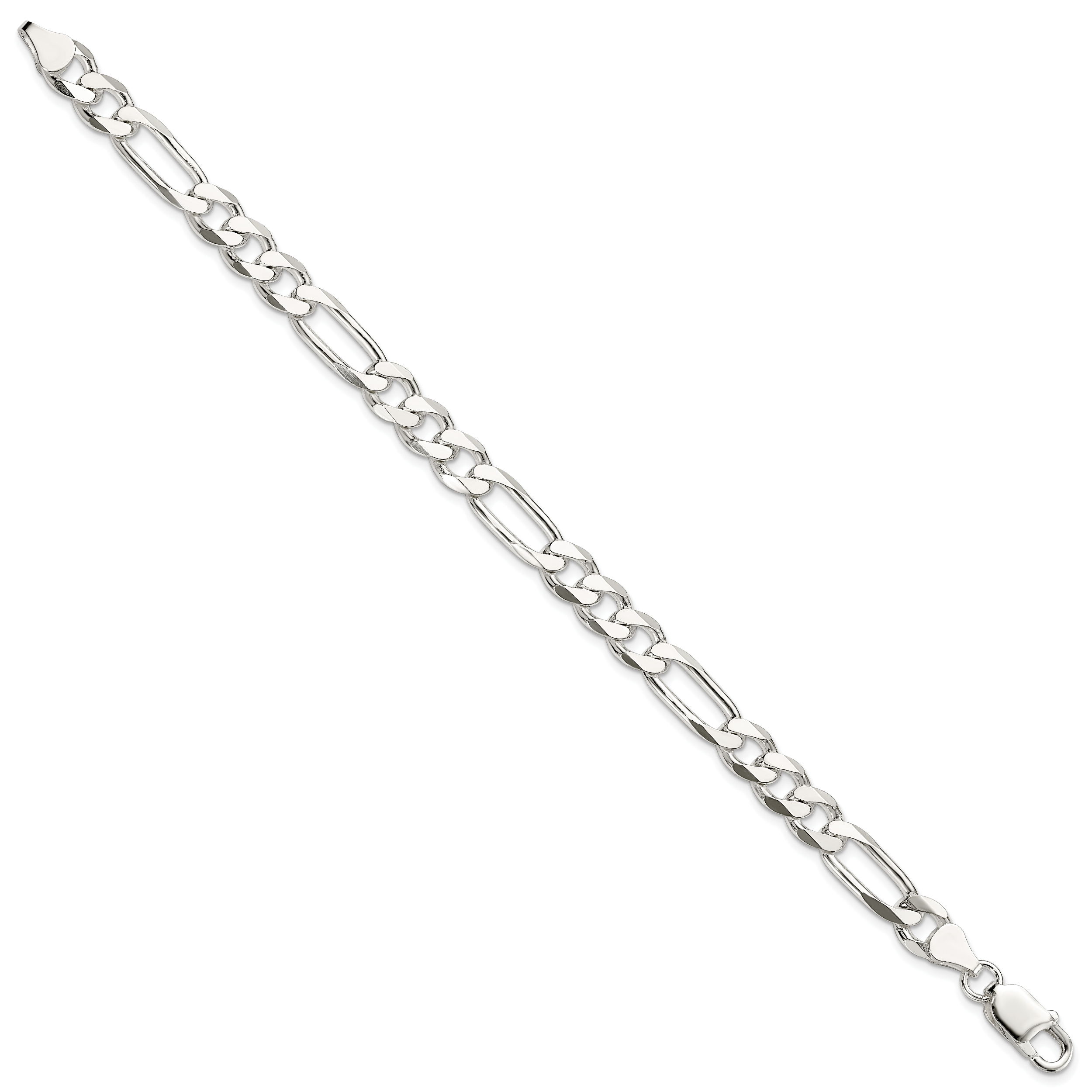 Sterling Silver Figaro Chain Necklace 7.5mm Secondary image