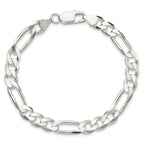 Sterling Silver Figaro Chain Necklace 7.5mm