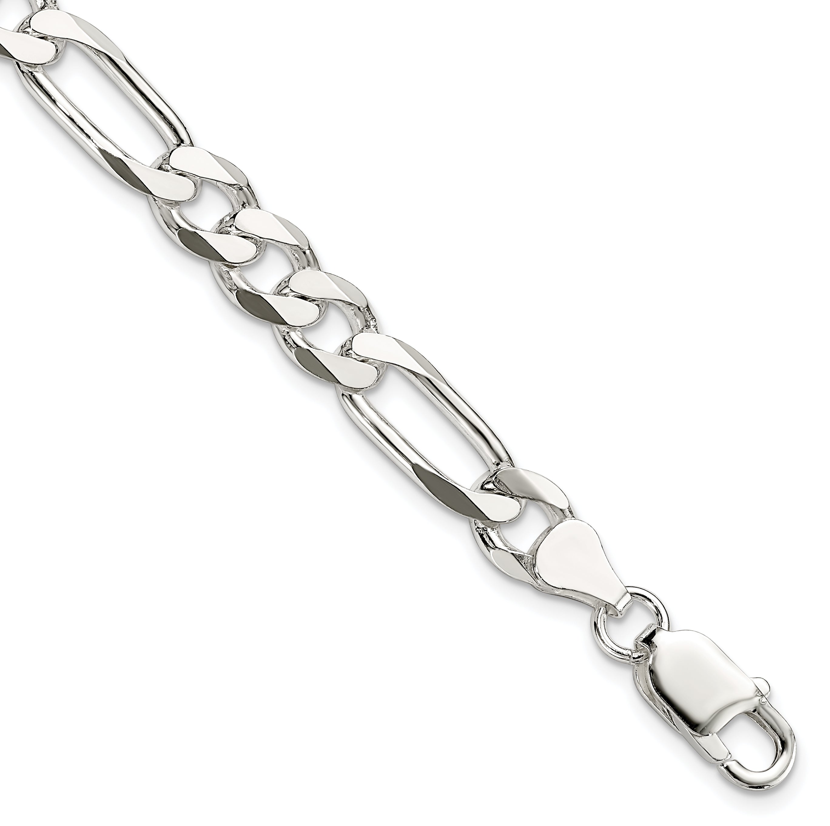 Sterling Silver 7.5mm Figaro Chain Main image