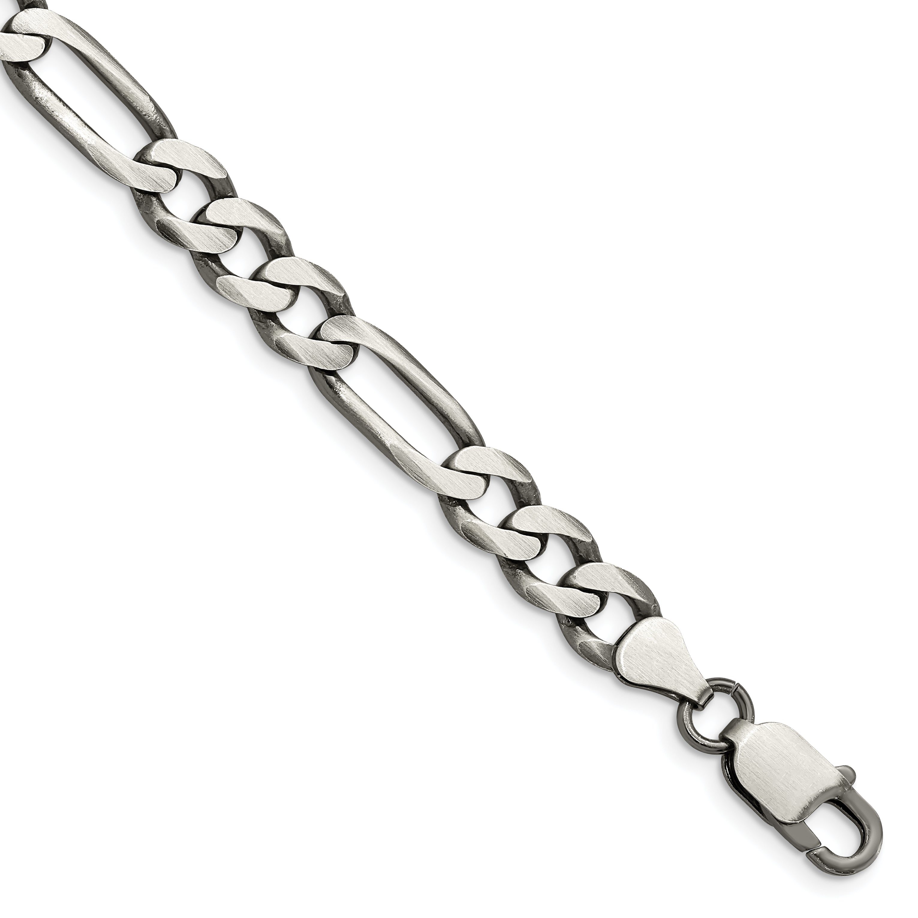 Sterling Silver Antiqued 7.5mm Figaro Chain Main image