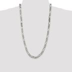 Sterling Silver 8mm Figaro Chain