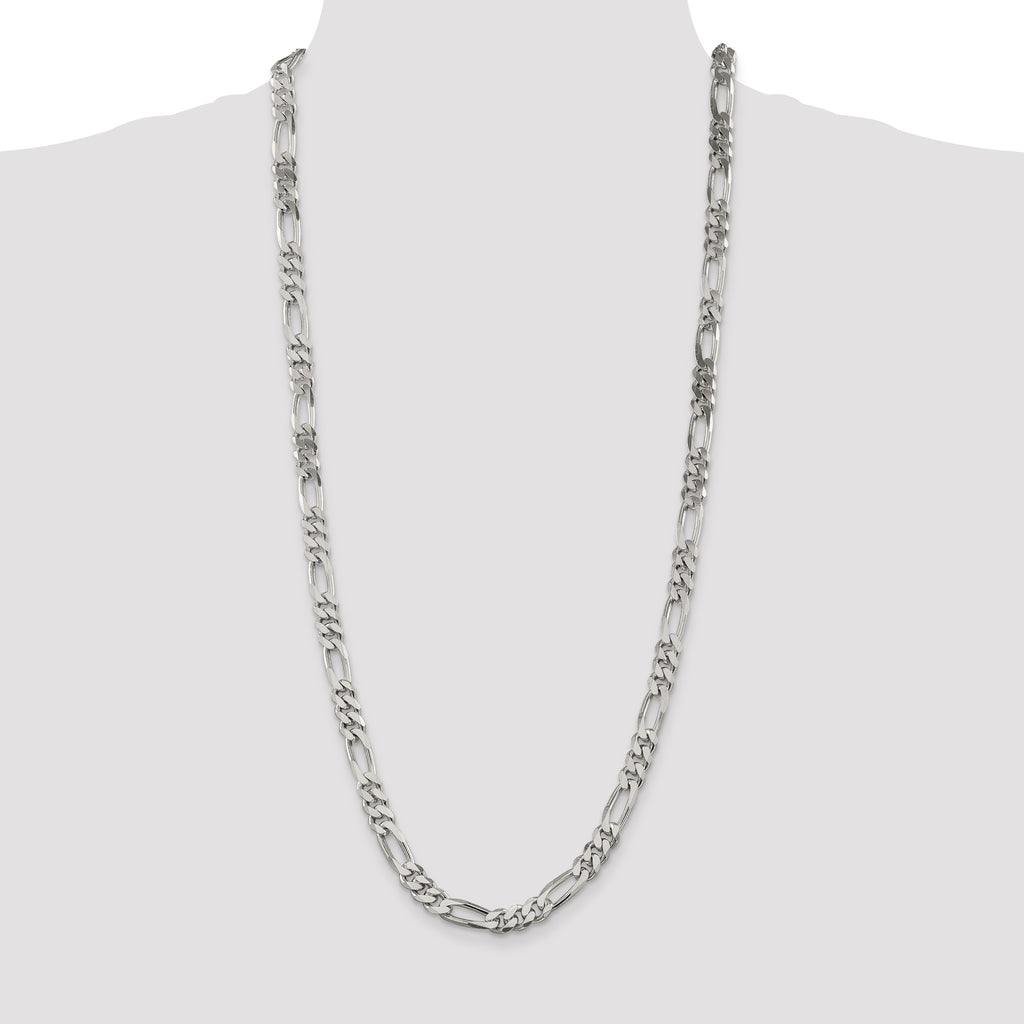 Sterling Silver 8mm Figaro Chain
