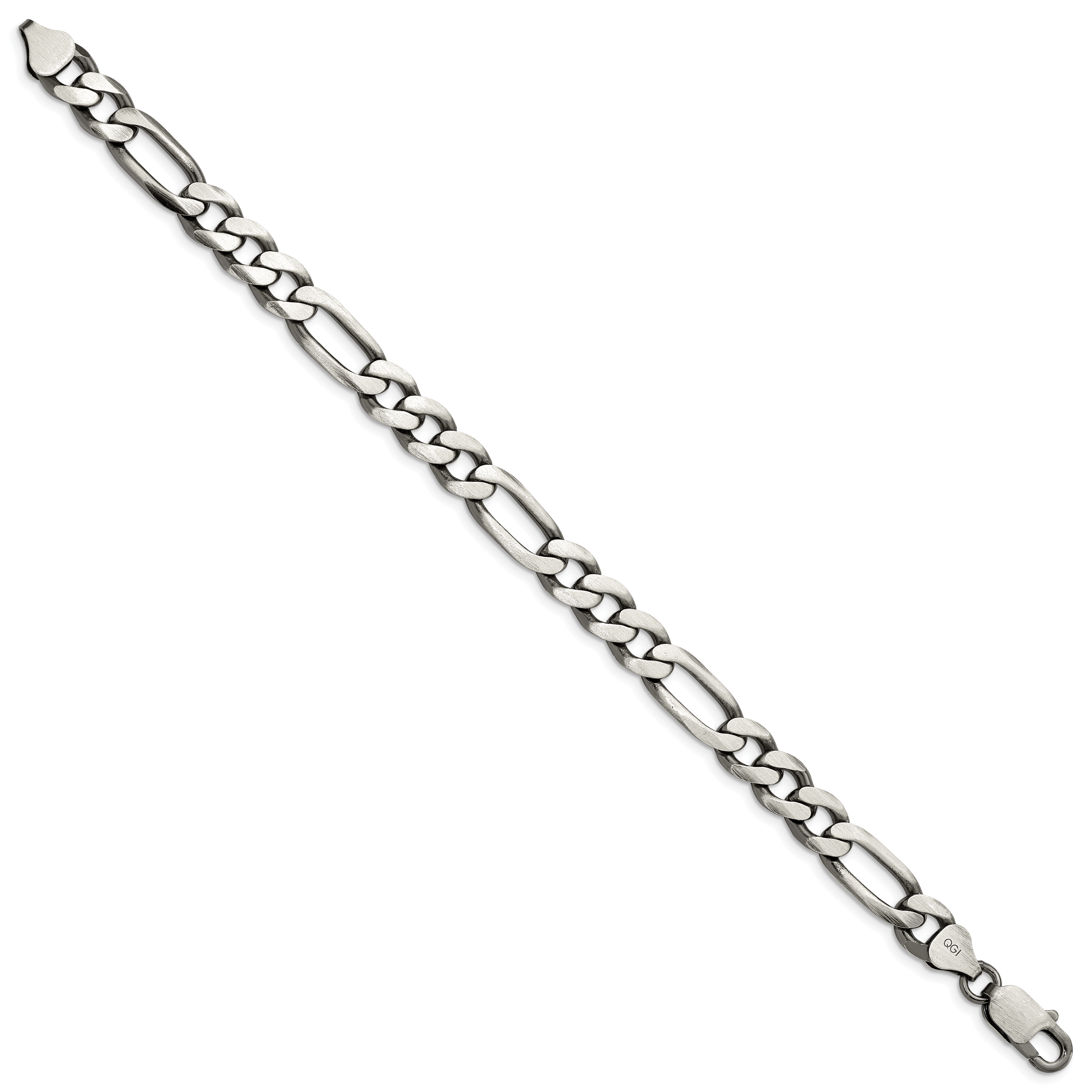 Sterling Silver Antiqued 7.75mm Figaro Chain Secondary image
