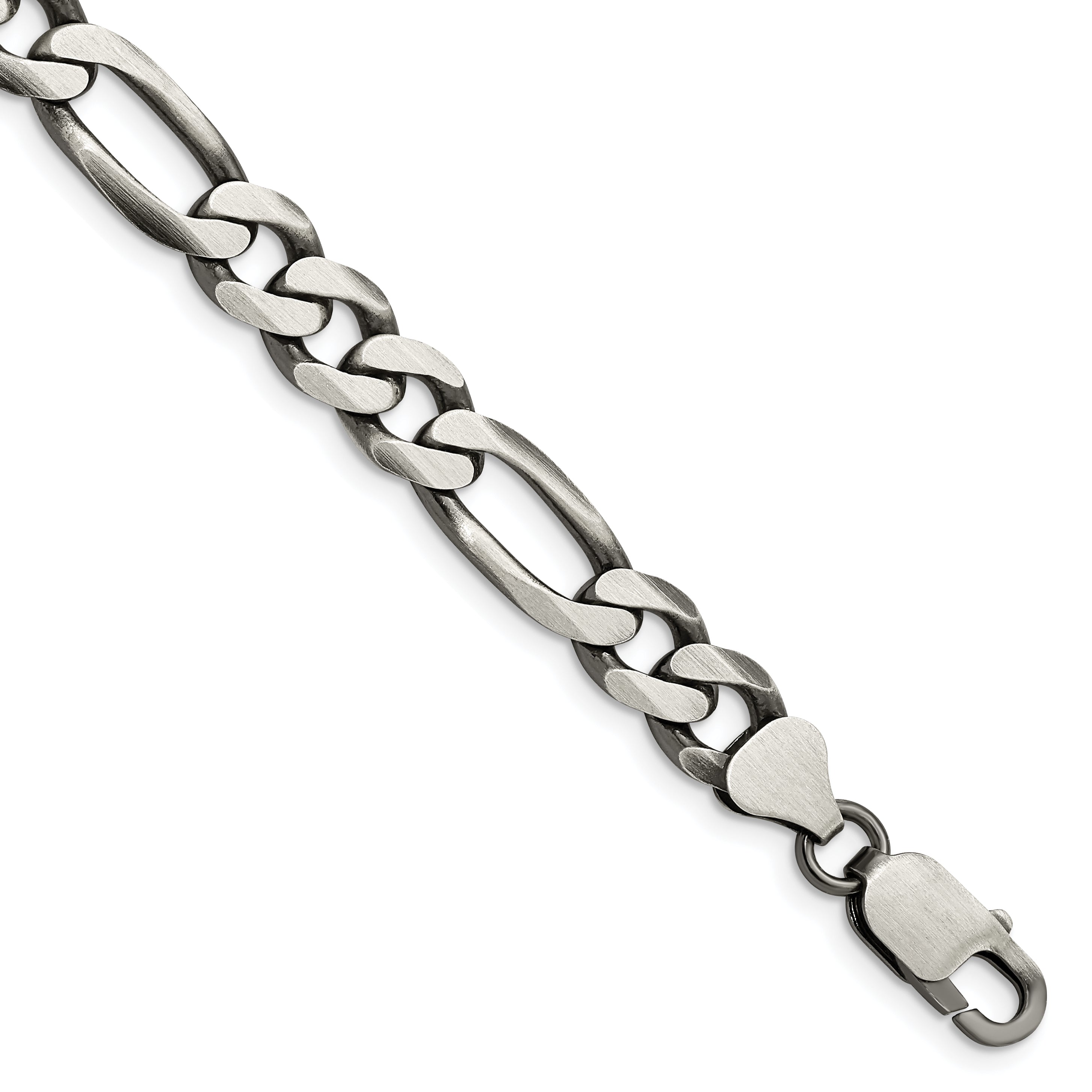 Sterling Silver Antiqued 7.75mm Figaro Chain Main image