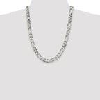 Sterling Silver 10.75mm Figaro Chain