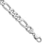 Sterling Silver Rhodium-plated 10.75mm Figaro Chain