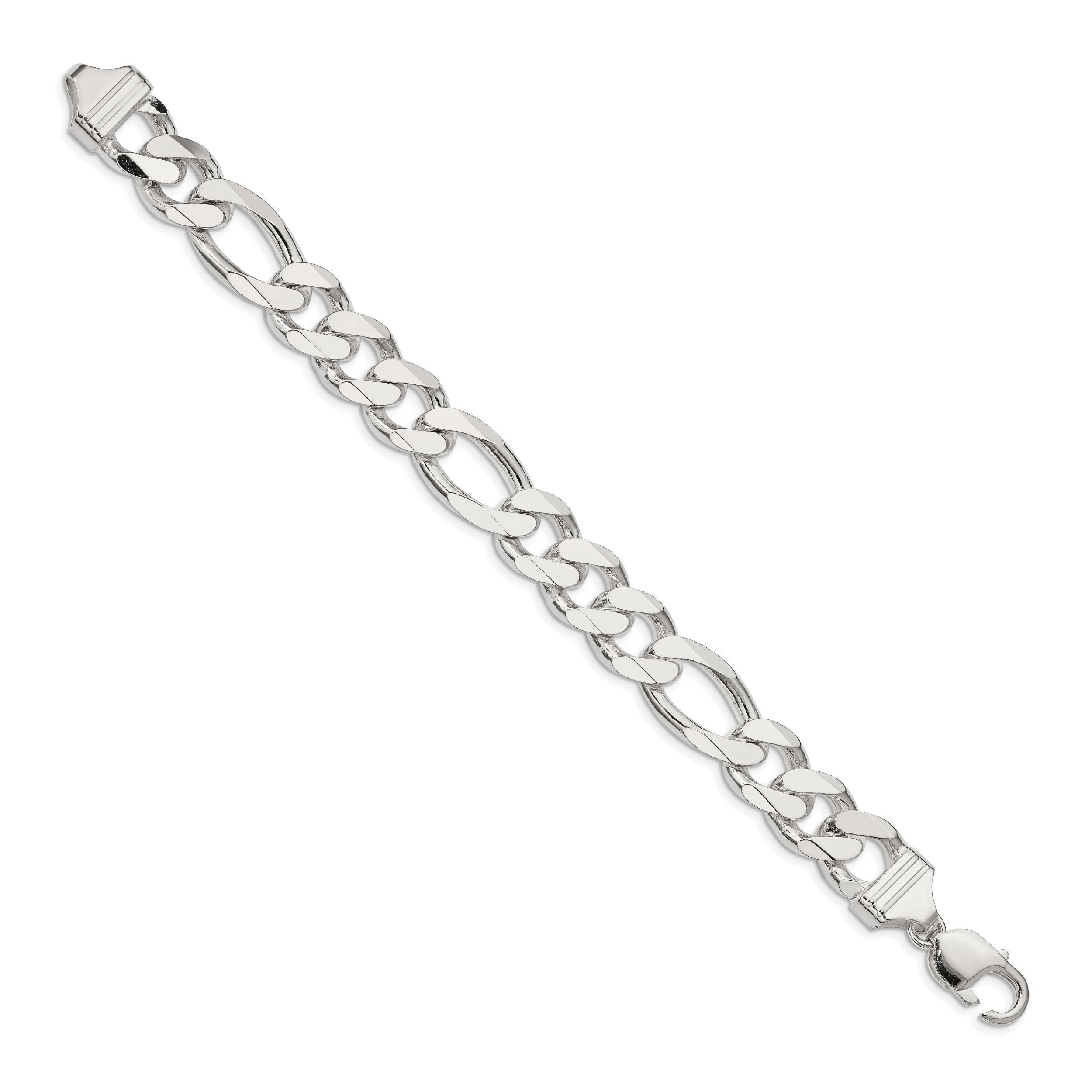 Sterling Silver 13.5mm Figaro Chain Secondary image