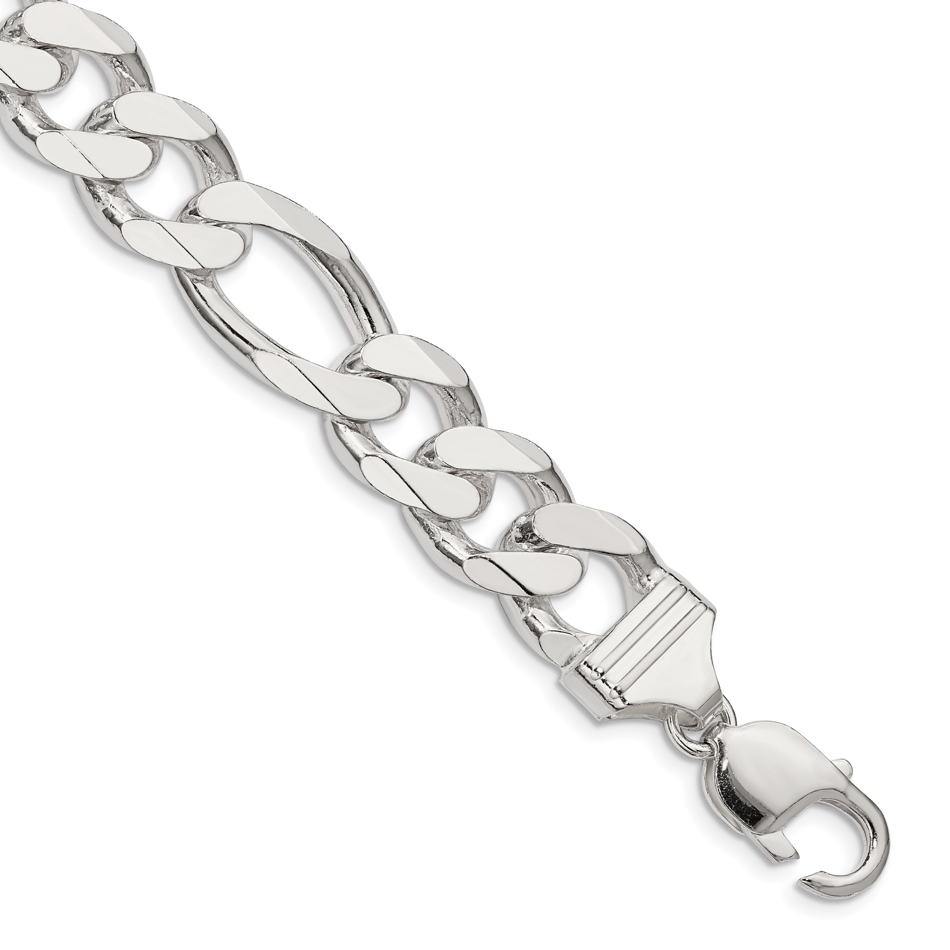 Sterling Silver 13.5mm Figaro Chain Main image