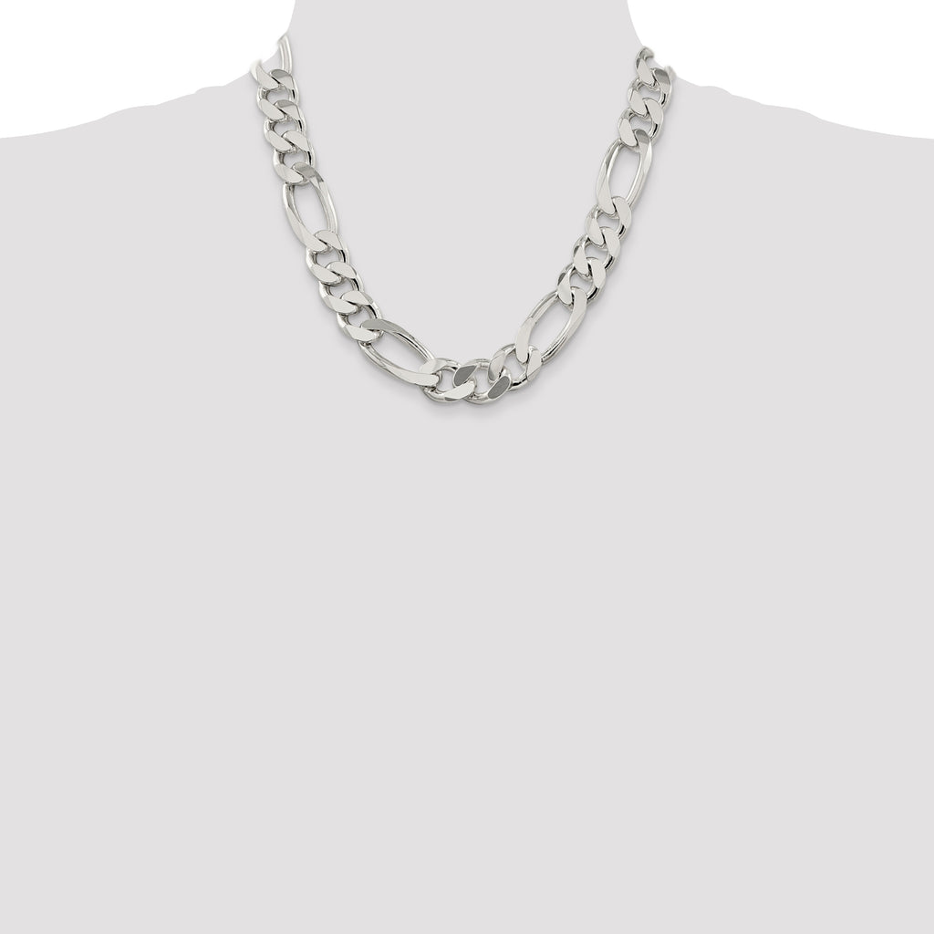 Sterling Silver 15mm Figaro Chain