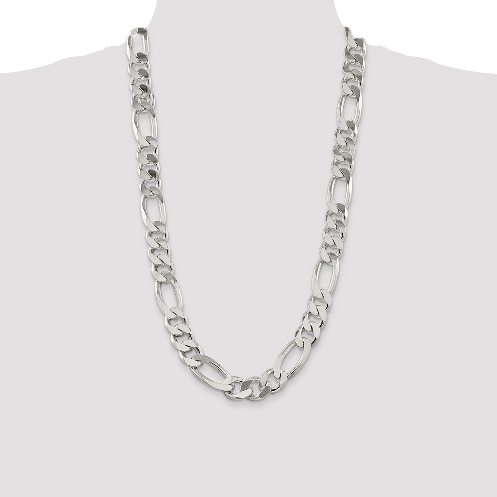 Sterling Silver 15mm Figaro Chain
