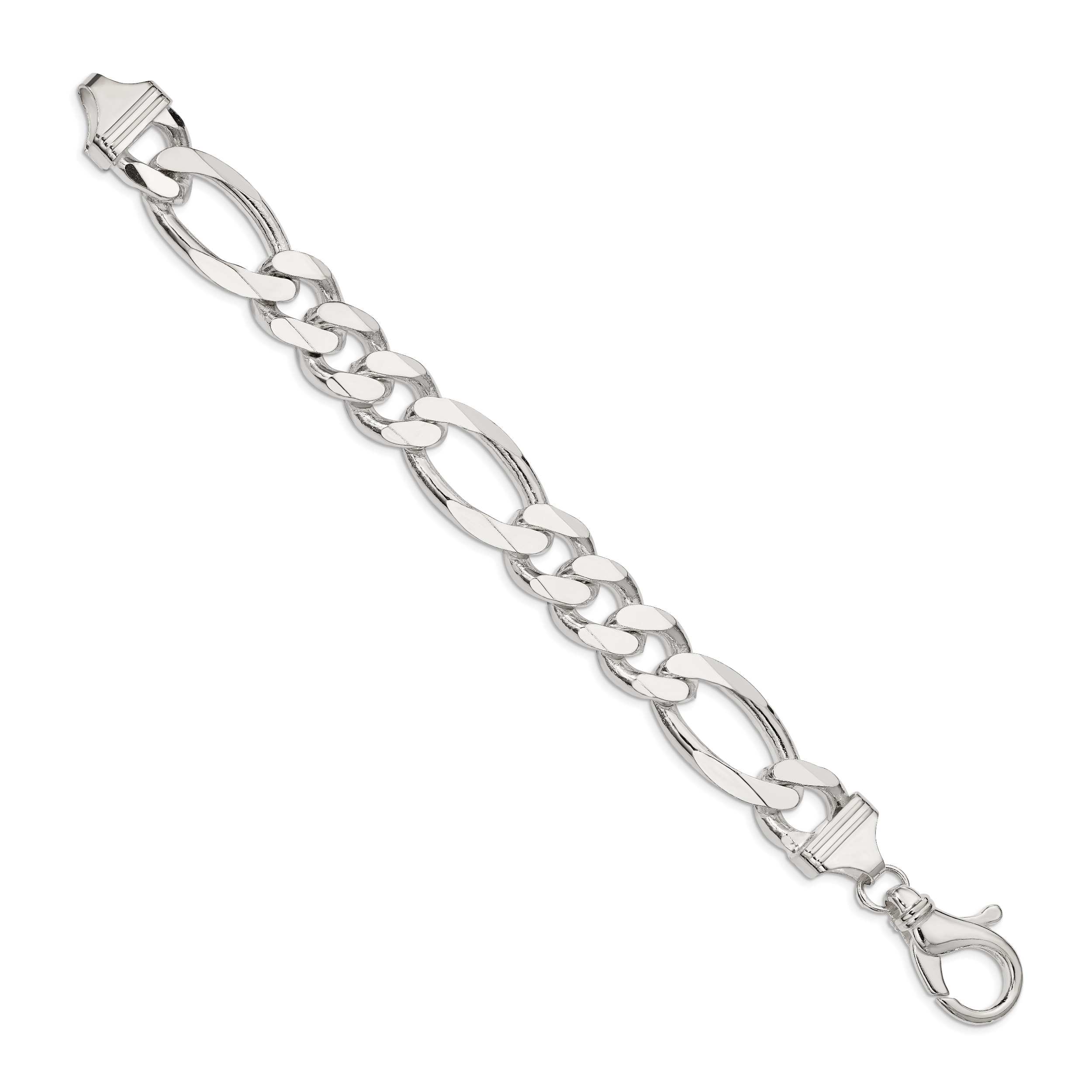 Sterling Silver 15mm Figaro Chain Secondary image