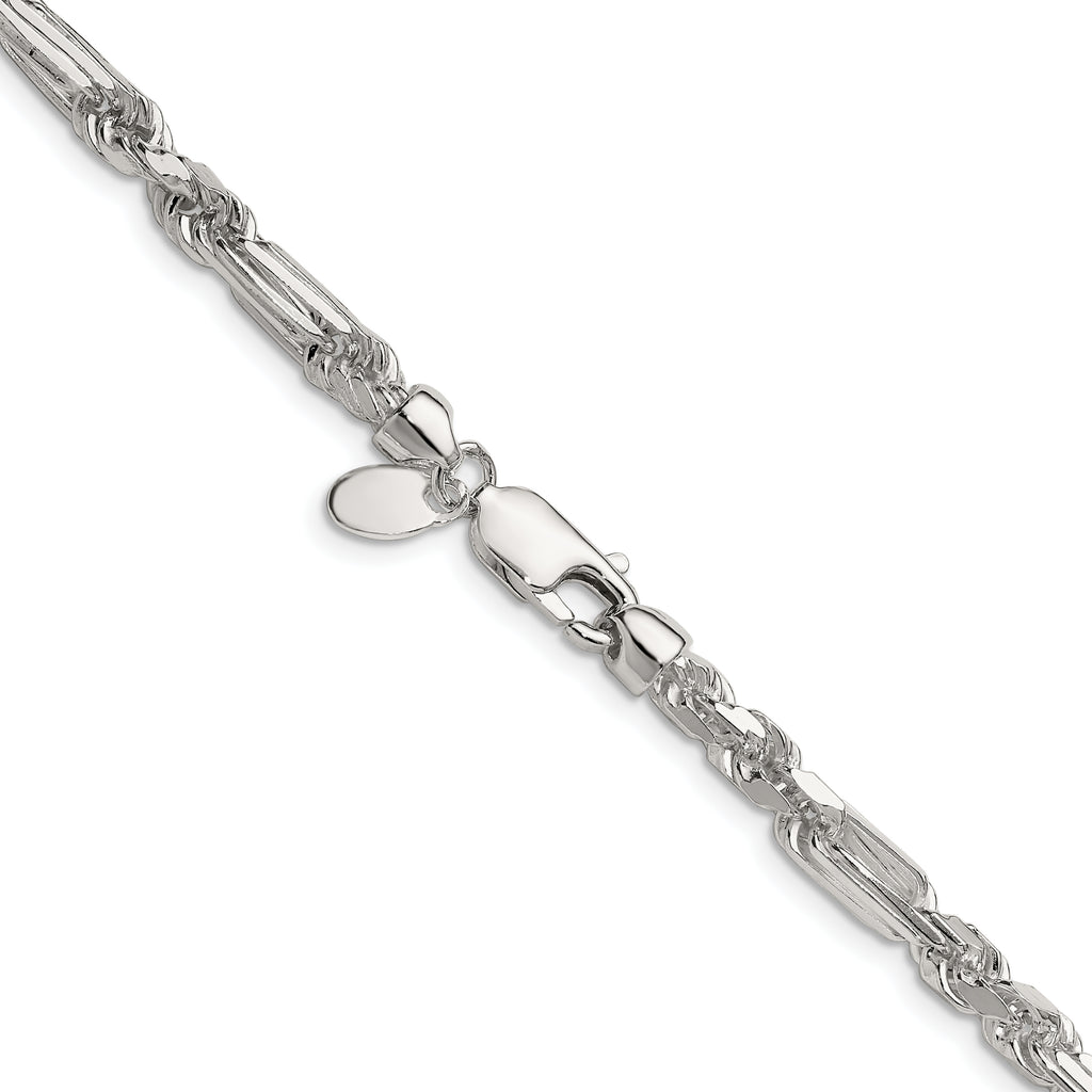 Sterling Silver 4.75mm D/C Figarope Chain