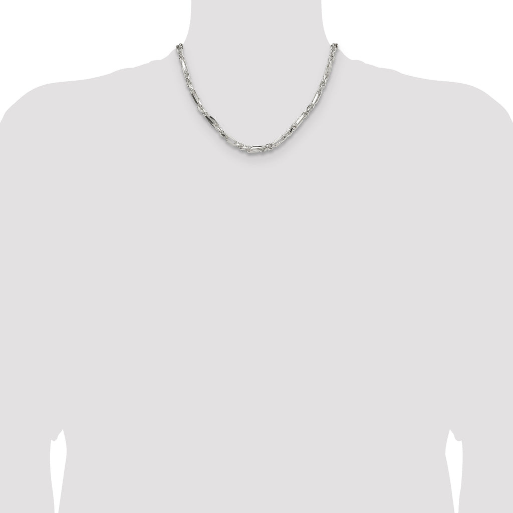 Sterling Silver 4.75mm D/C Figarope Chain
