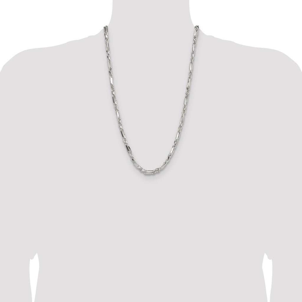 Sterling Silver 4.75mm D/C Figarope Chain