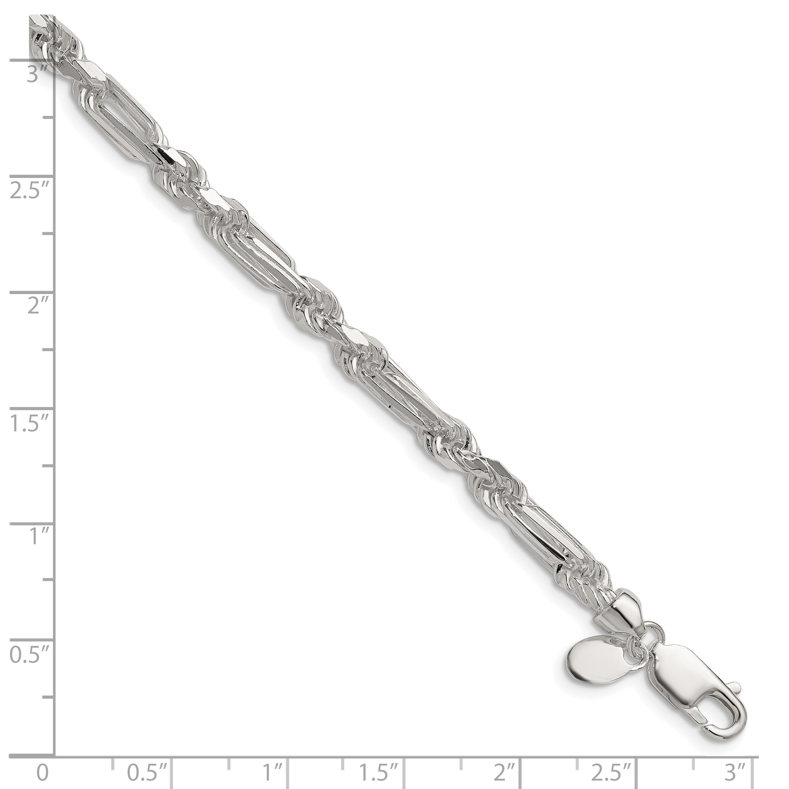 Sterling Silver 4.75mm D/C Figarope Chain