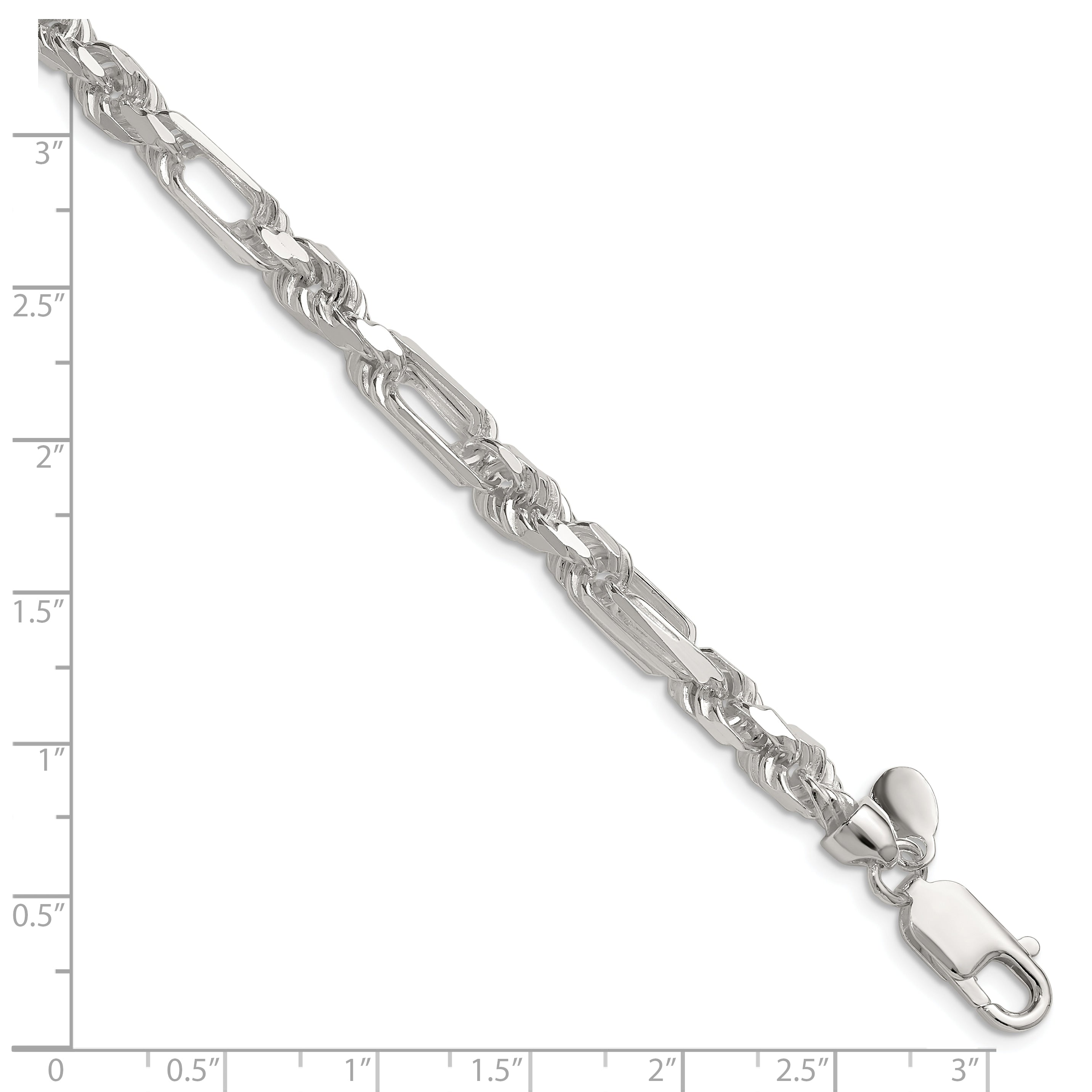 Sterling Silver 6mm D/C Figarope Chain Secondary image