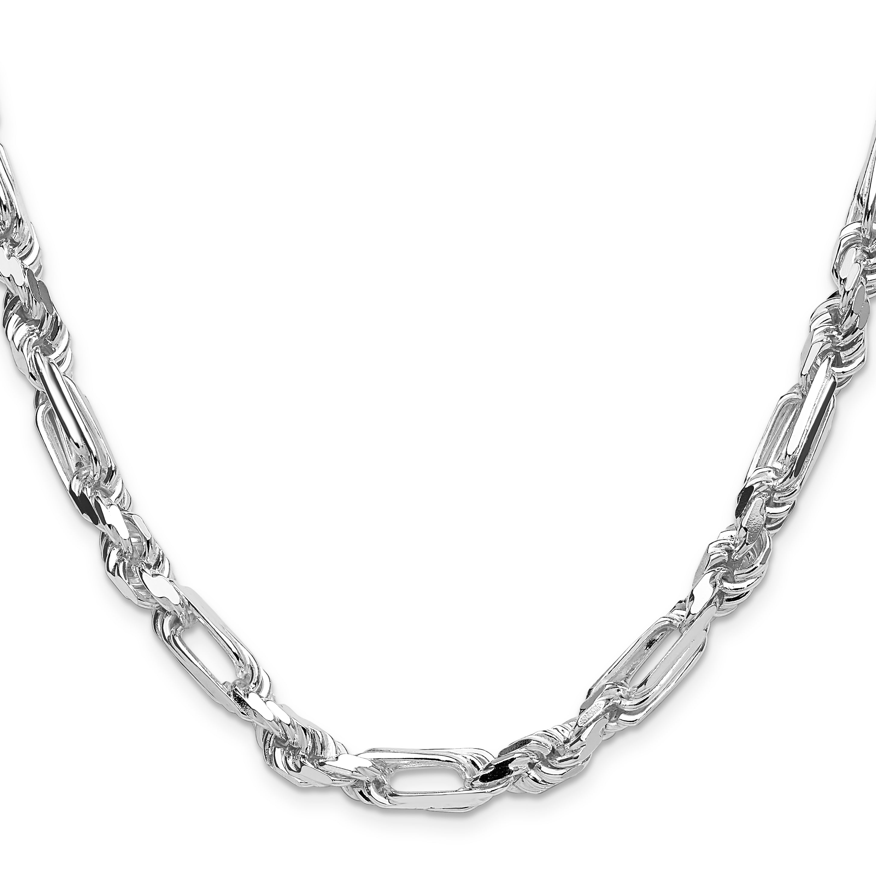 Sterling Silver 7mm D/C Figarope Chain