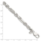 Sterling Silver 7mm D/C Figarope Chain