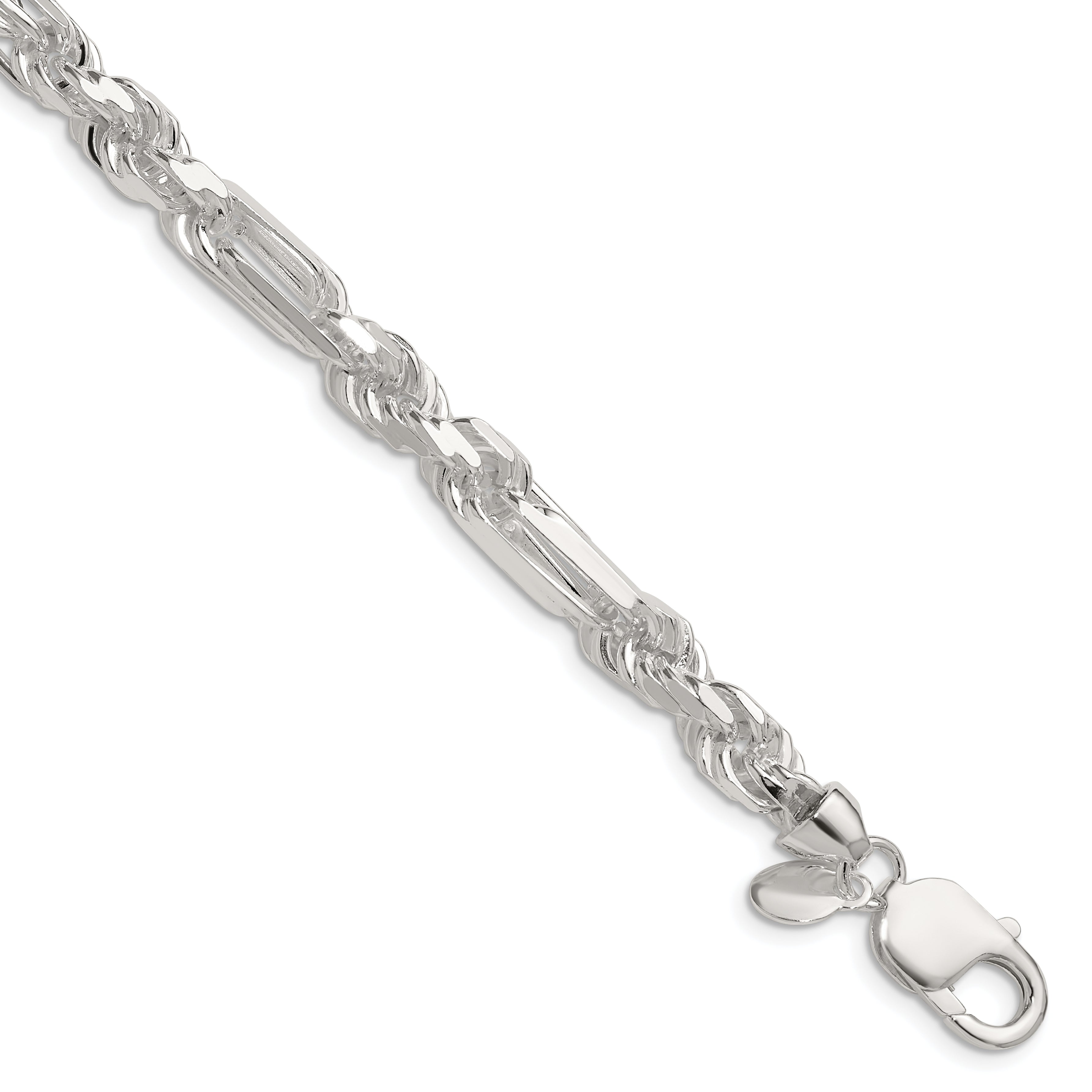 Sterling Silver 7mm D/C Figarope Chain Main image