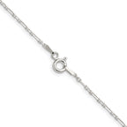 Sterling Silver D/C 1.75mm 3 Short Plus 1 Long Cable Link Chain
