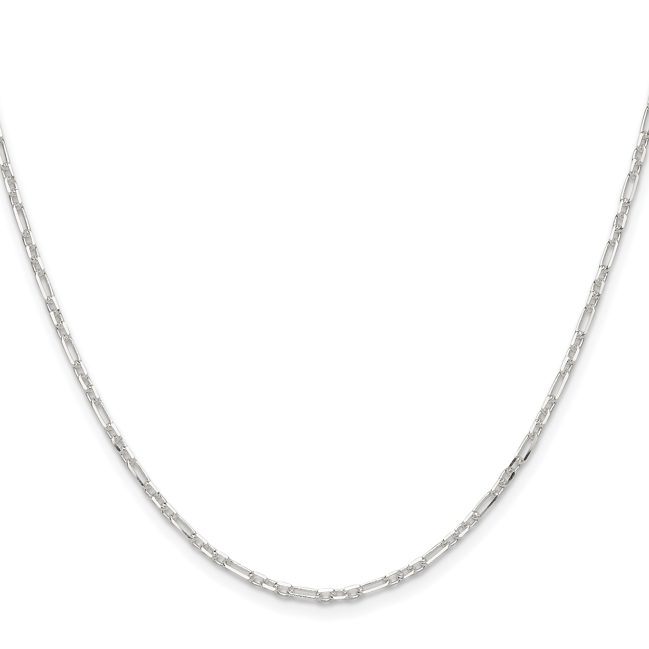 Diamond-Cut Cable Link Chain Necklace in Sterling Silver, 2mm Secondary image