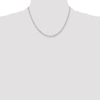 Sterling Silver D/C 3mm 3 Short Plus 1 Long Cable Link Chain