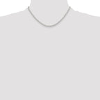 Sterling Silver Diamond-Cut 4mm 3 Short Plus 1 Long Cable Link Chain