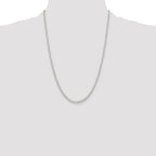 Sterling Silver Diamond-Cut 4mm 3 Short Plus 1 Long Cable Link Chain