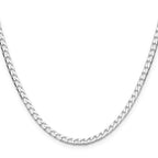 Sterling Silver 3.25mm D/C Square Curb Chain