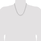 Sterling Silver Rhodium-plated 3.25mm D/C Square Curb Chain