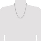 Sterling Silver Rhodium-plated 3.25mm D/C Square Curb Chain