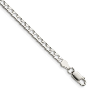 Sterling Silver 3.25mm D/C Square Curb Chain