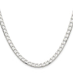 Sterling Silver 5mm Diamond-Cut Square Curb Chain