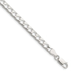 Sterling Silver Diamond-Cut Curb Chain Bracelet 5mm