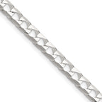 Sterling Silver 5mm D/C Square Curb Chain