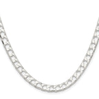 Sterling Silver Diamond-Cut Curb Chain Necklace 5.75mm