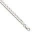 Sterling Silver 5.75mm Diamond-Cut Square Curb Chain