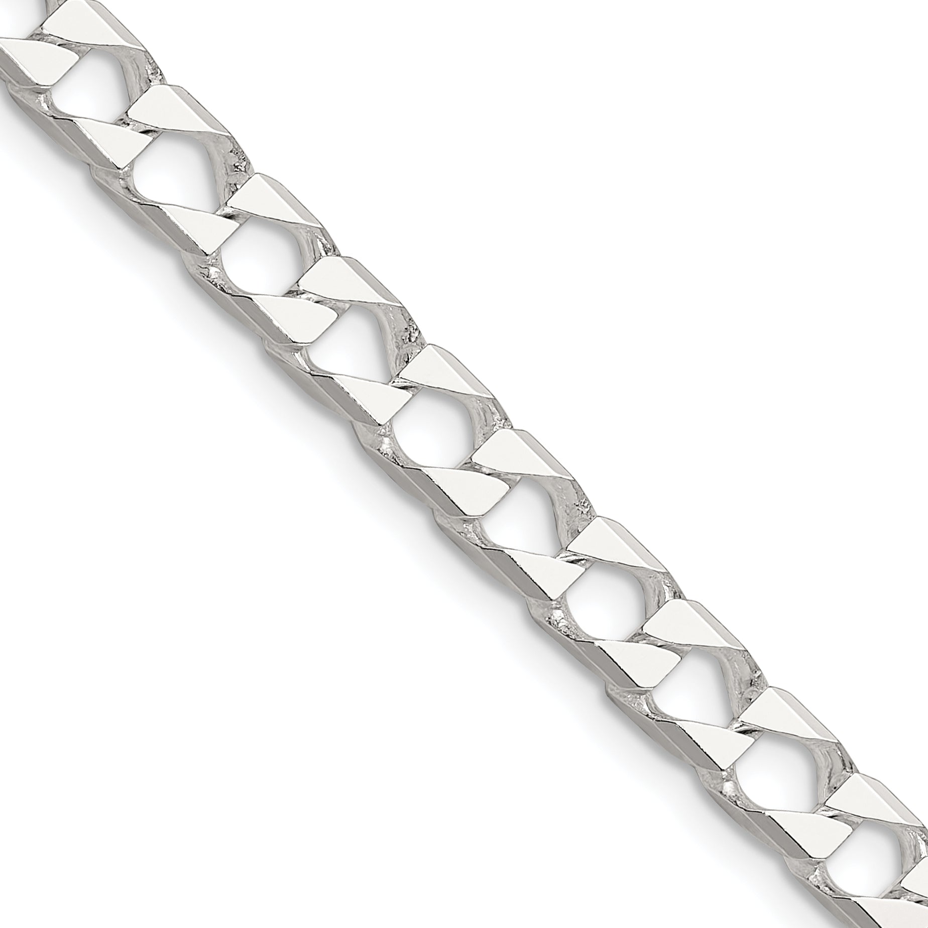 Sterling Silver Diamond-Cut Curb Chain Necklace 5.75mm Main image