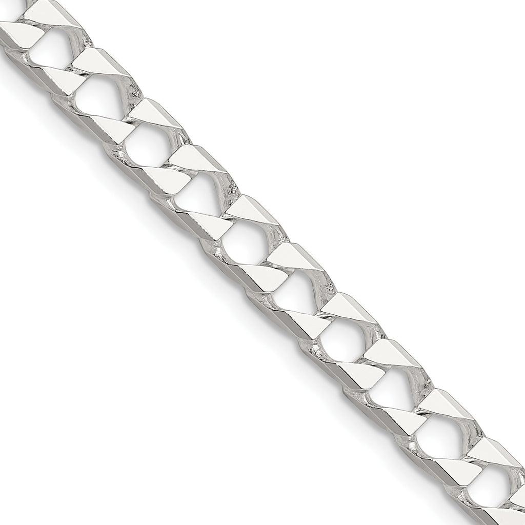 Sterling Silver Diamond-Cut Curb Chain Necklace 5.75mm