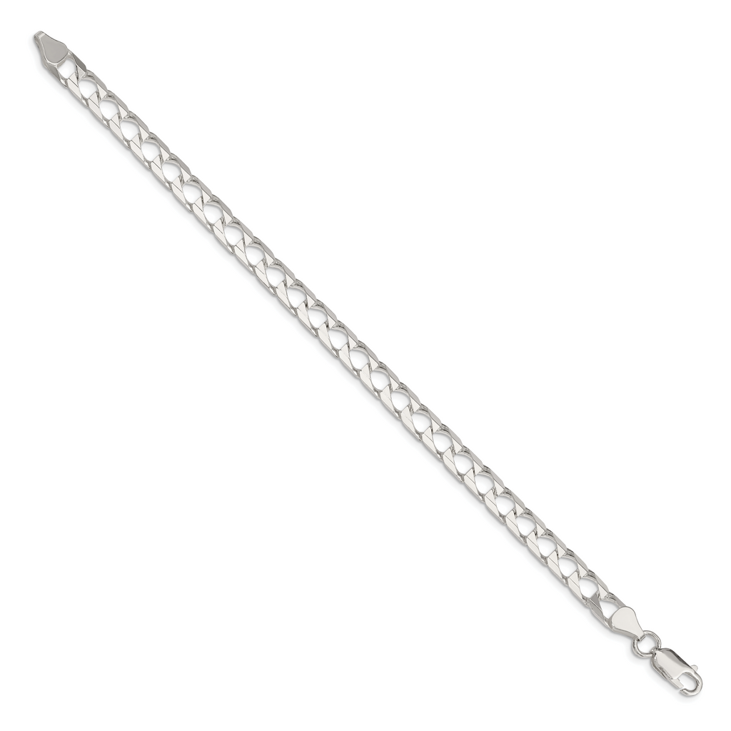 Sterling Silver 6.25mm D/C Square Curb Chain