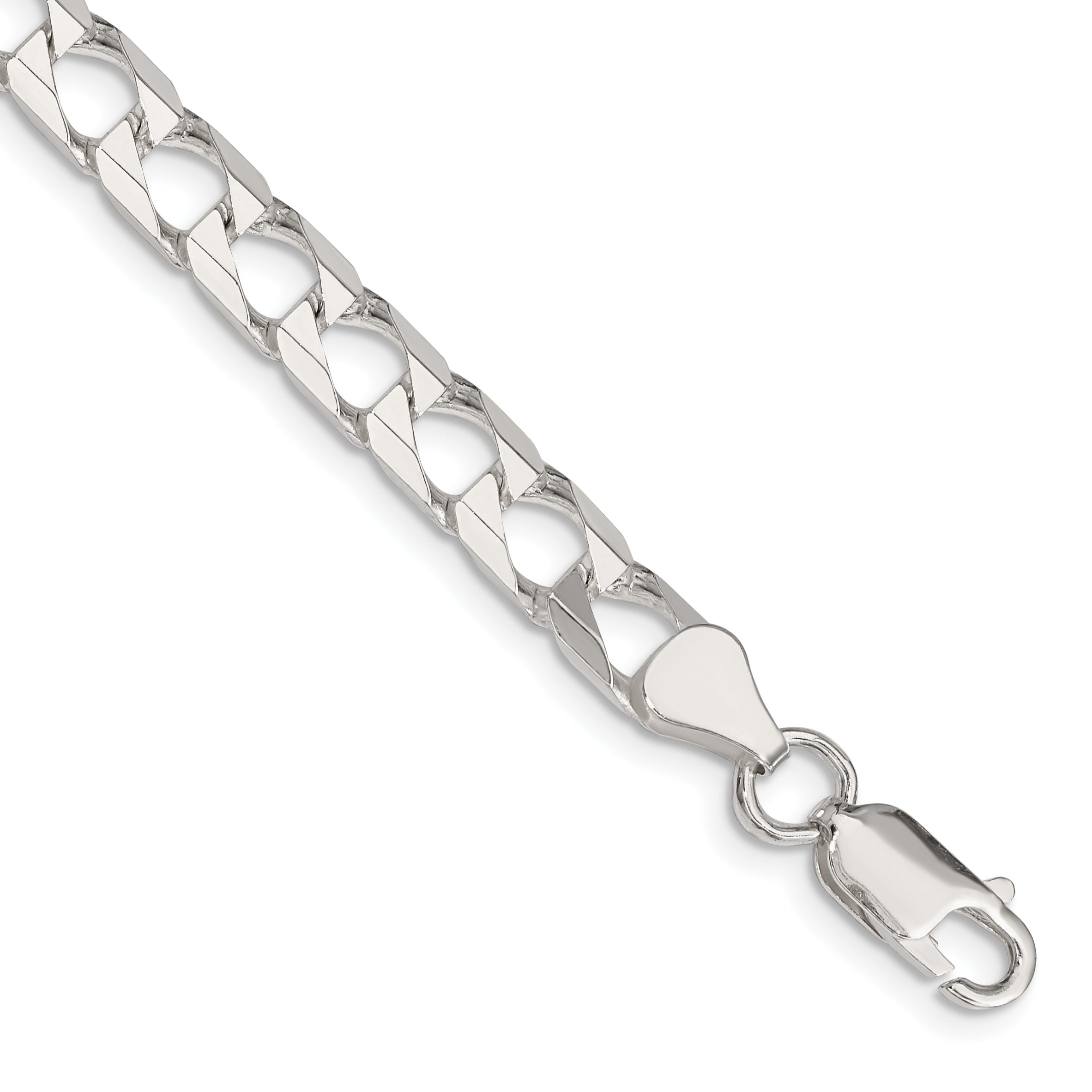 Sterling Silver 6.25mm D/C Square Curb Chain Main image